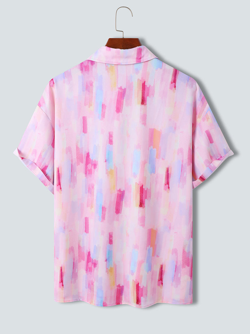 Pink Abstract Pattern Printed Shirt