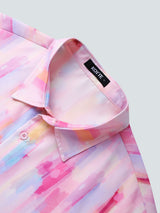 Pink Abstract Pattern Printed Shirt