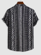 Black & White Ethnic Pattern Printed Shirt