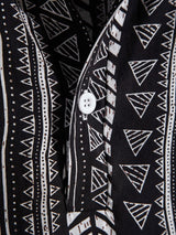 Black & White Ethnic Pattern Printed Shirt