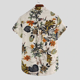 White Floral Pattern Printed Shirt