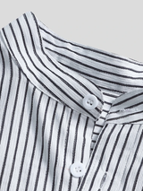 Black & White Stripes Pattern Printed Shirt