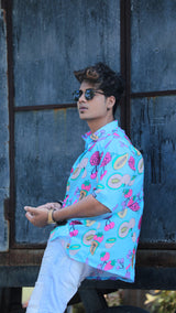 FRUITABSTRACT PATTERN DIGITAL PRINTED SHIRT