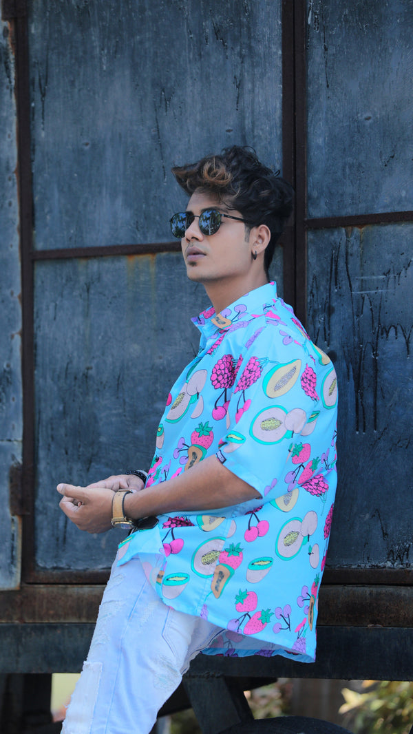 FRUITABSTRACT PATTERN DIGITAL PRINTED SHIRT