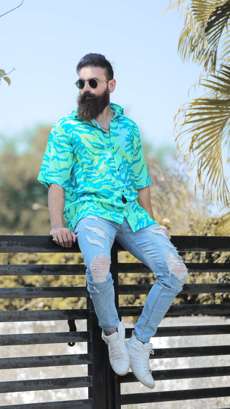 ZEEBRA PATTERN DIGITAL PRINTED SHIRT