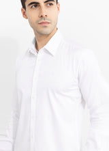 White Plain Formal Shirt For Men