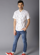 WHITE PENGUIN PRINTED SHIRT